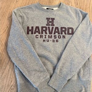 47 Brand Harvard Crewneck Sweatshirt in Gray and Crimson